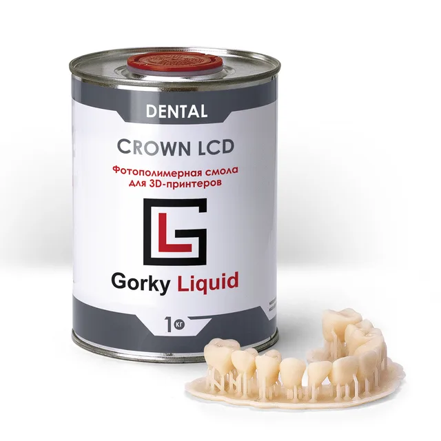 "Dental Crown" A3 FL 1 кг фотополимерная смола Gorky Liquid